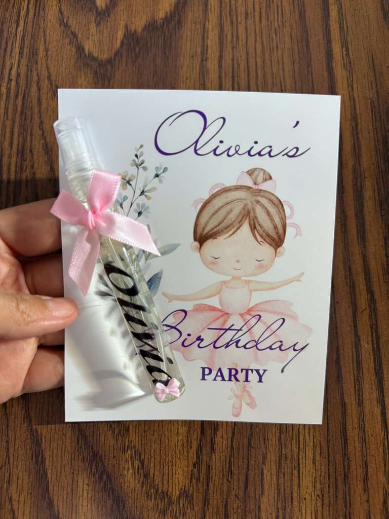 Custom Ballerina Birthday Favors - Personalized Party Souvenirs