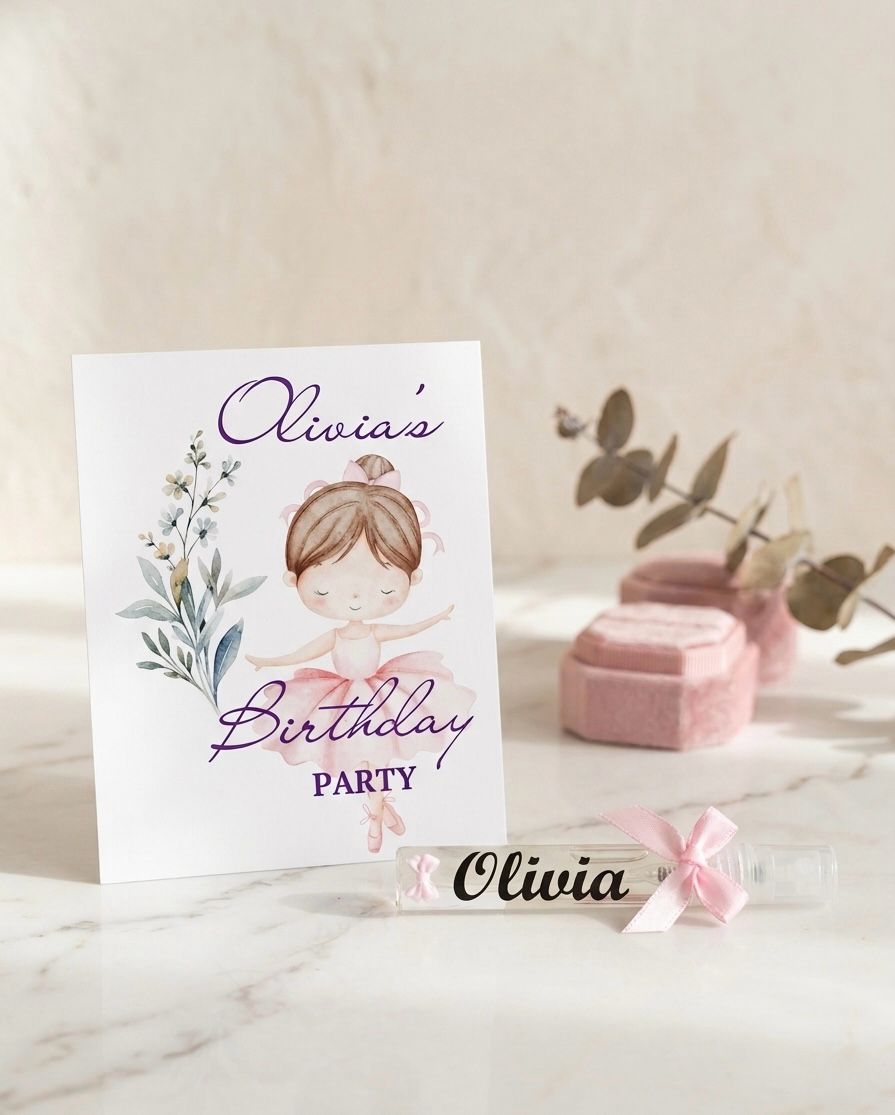 Custom Ballerina Birthday Favors - Personalized Party Souvenirs