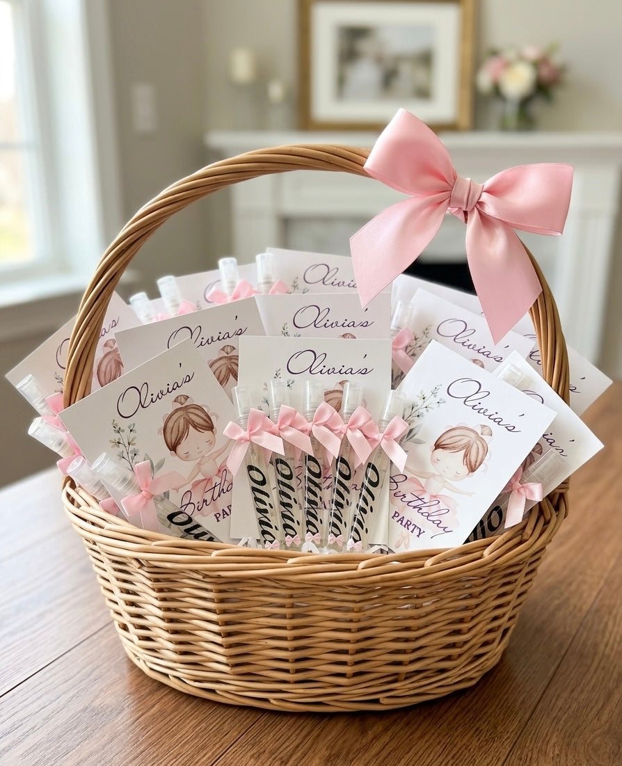 Custom Ballerina Birthday Favors - Personalized Party Souvenirs