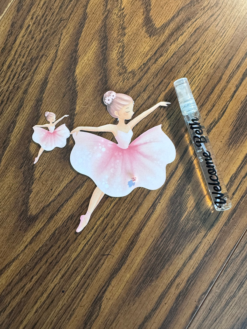 Personalized Ballerina Bubble Favors for Girl | Custom Ballet Theme Baby Shower Gifts | Pink Tutu Ballerina Bubble Wand Birthday Keepsake