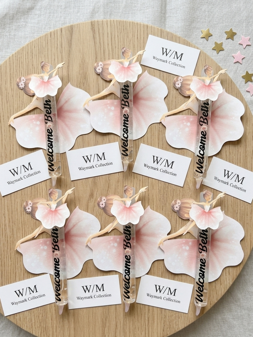 Personalized Ballerina Bubble Favors for Girl | Custom Ballet Theme Baby Shower Gifts | Pink Tutu Ballerina Bubble Wand Birthday Keepsake