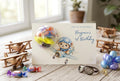 Personalized Airplane Baby Shower Favors - Custom Pilot Bear Birthday Invitation Gift Card