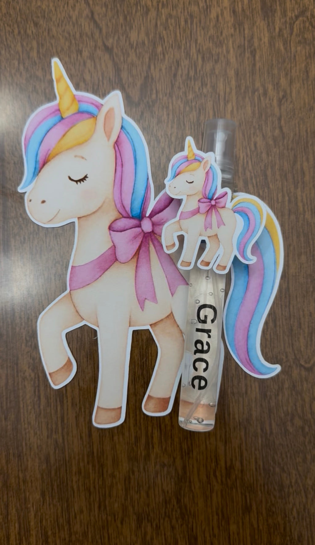 Personalized Unicorn Baby Shower Favors - Custom Magical Birthday Spray Bottle Gift