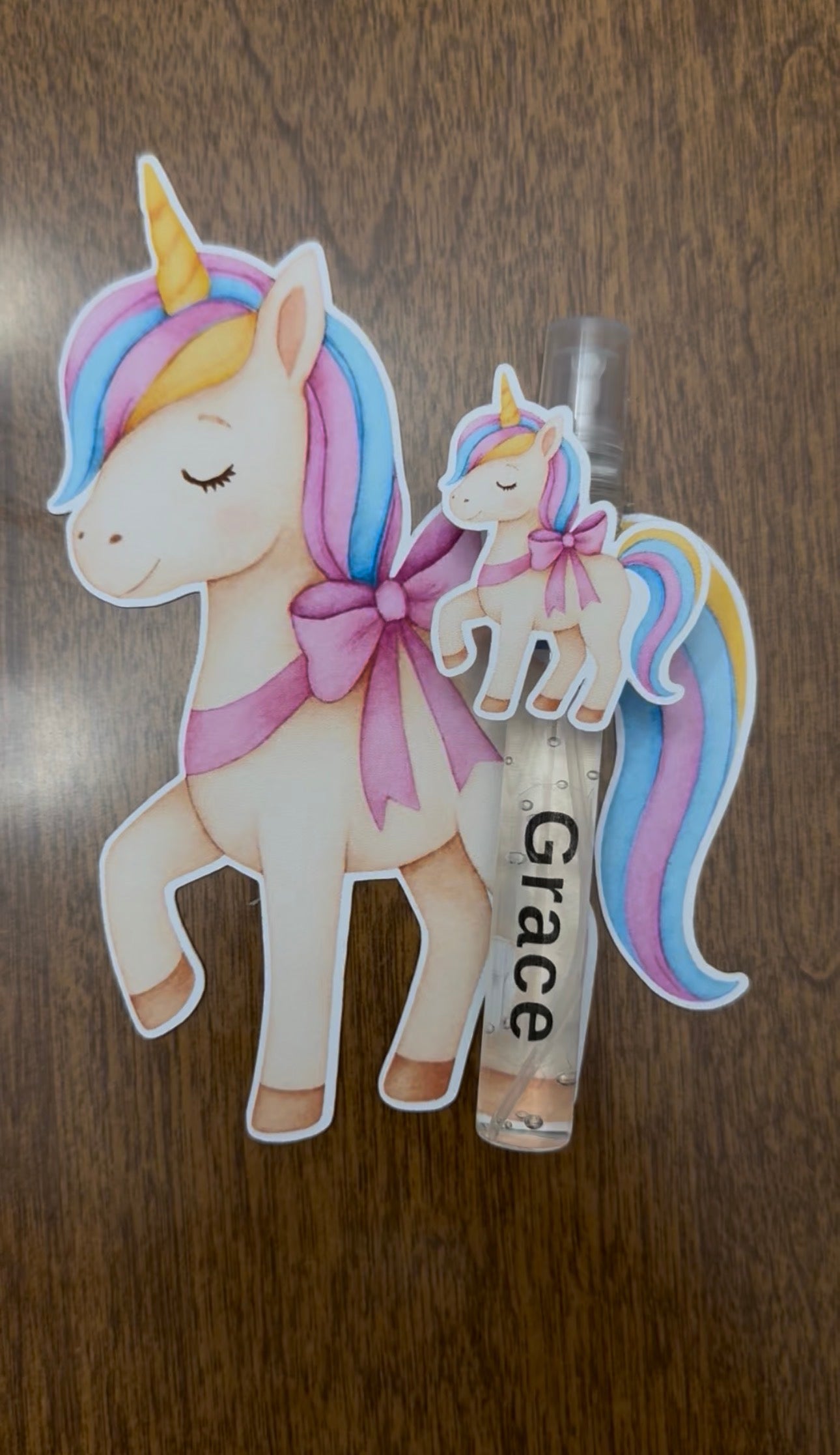 Personalized Unicorn Baby Shower Favors - Custom Magical Birthday Spray Bottle Gift