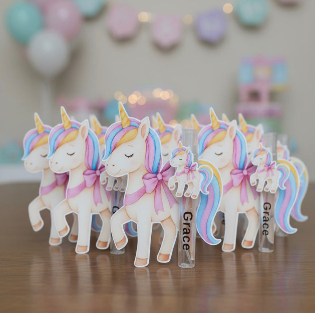 Personalized Unicorn Baby Shower Favors - Custom Magical Birthday Spray Bottle Gift