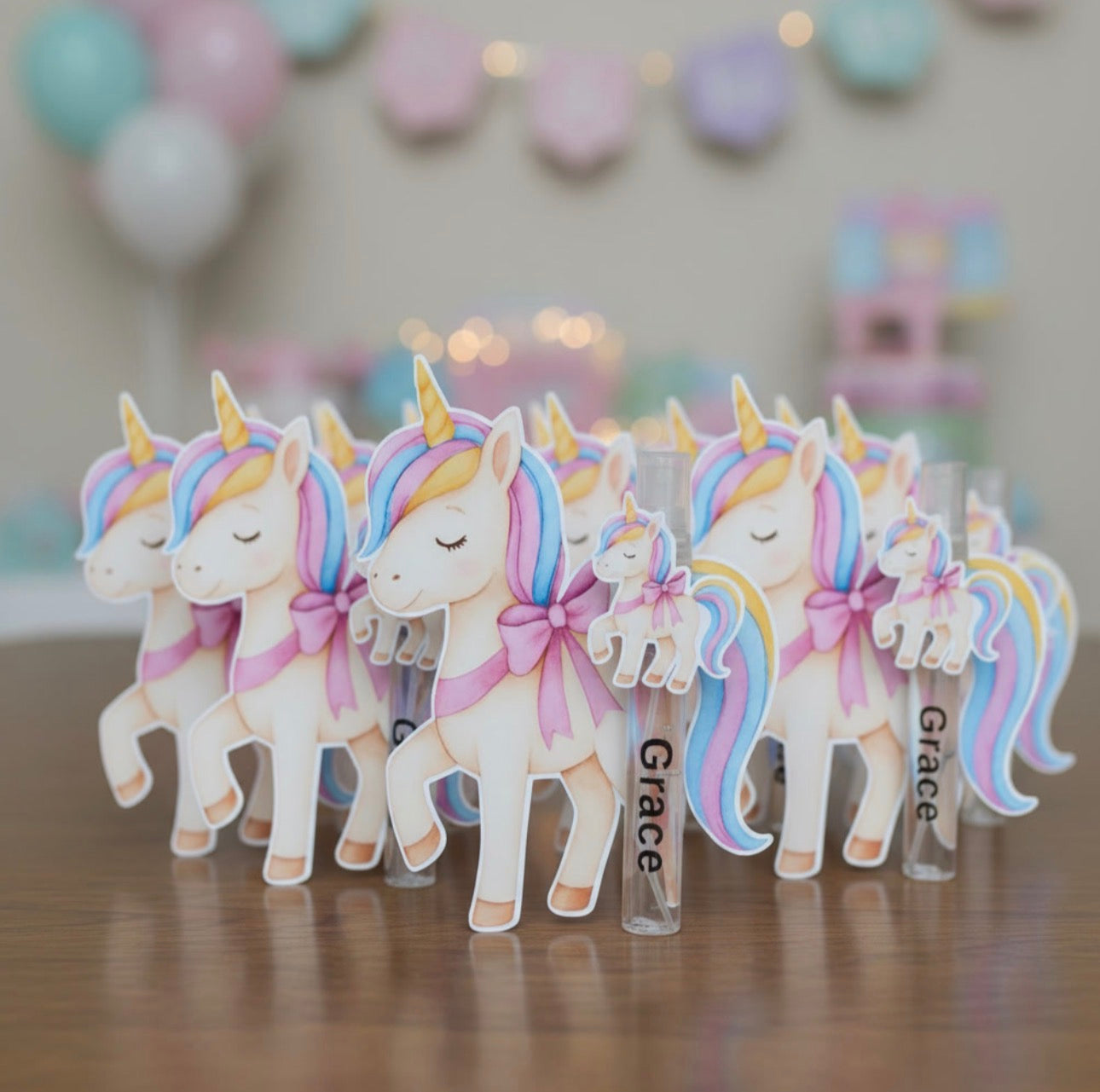 Personalized Unicorn Baby Shower Favors - Custom Magical Birthday Spray Bottle Gift