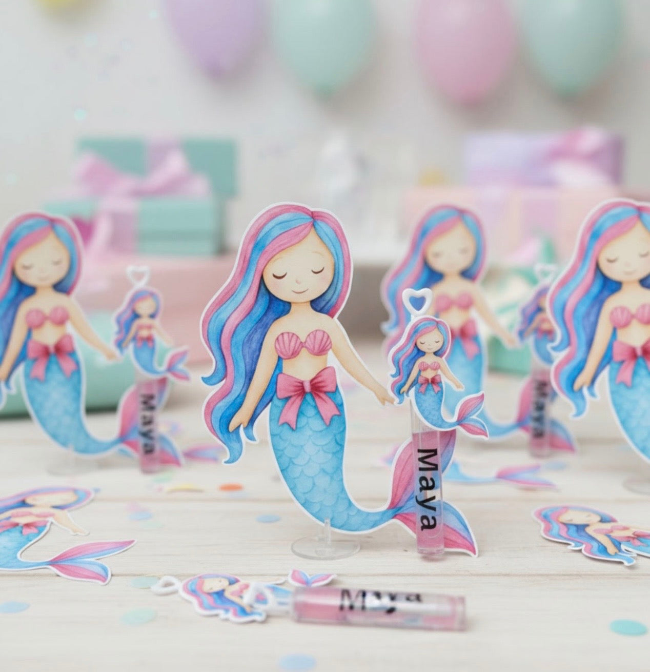 Personalized Mermaid Baby Shower Favors - Custom Under the Sea Birthday Spray Bottle Gift