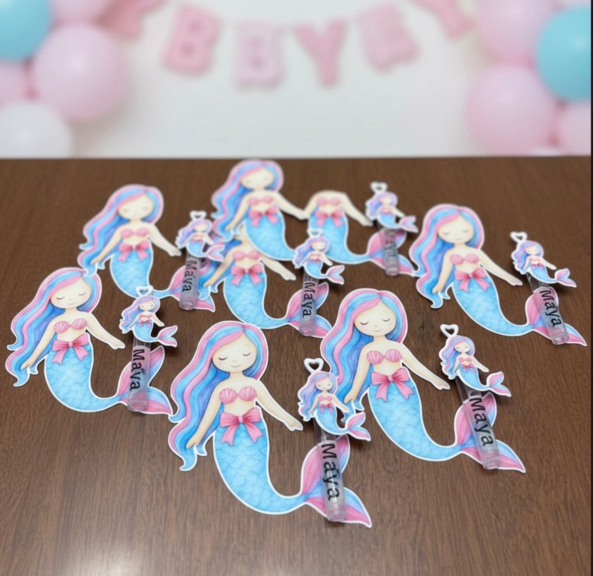 Personalized Mermaid Baby Shower Favors - Custom Under the Sea Birthday Spray Bottle Gift