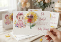 Personalized Sunflower Baby Shower Favors - Custom Lollipop Dome Invitation Gift Card