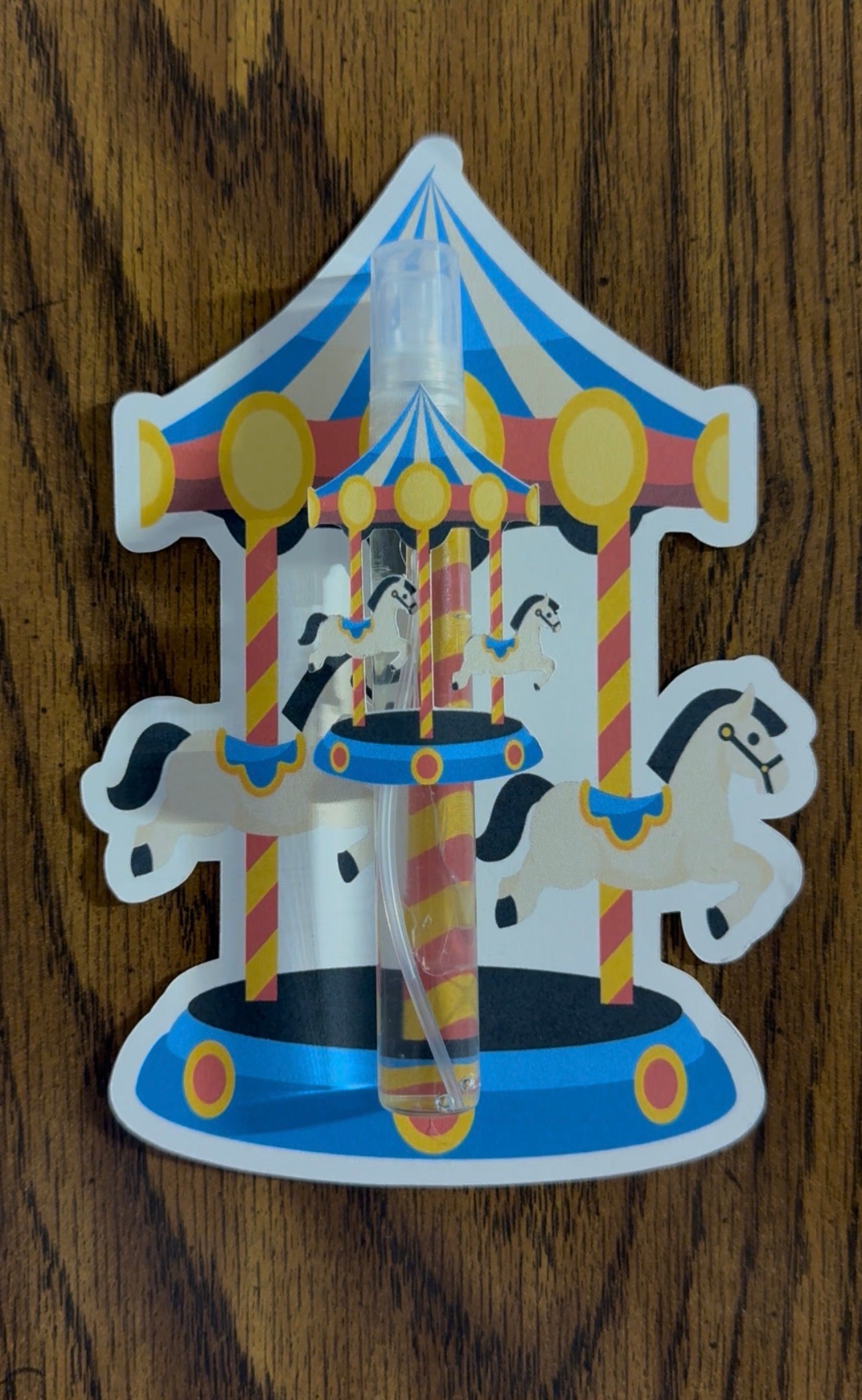 Personalized Carousel Party Favors - Custom Mini Room Spray & Cards