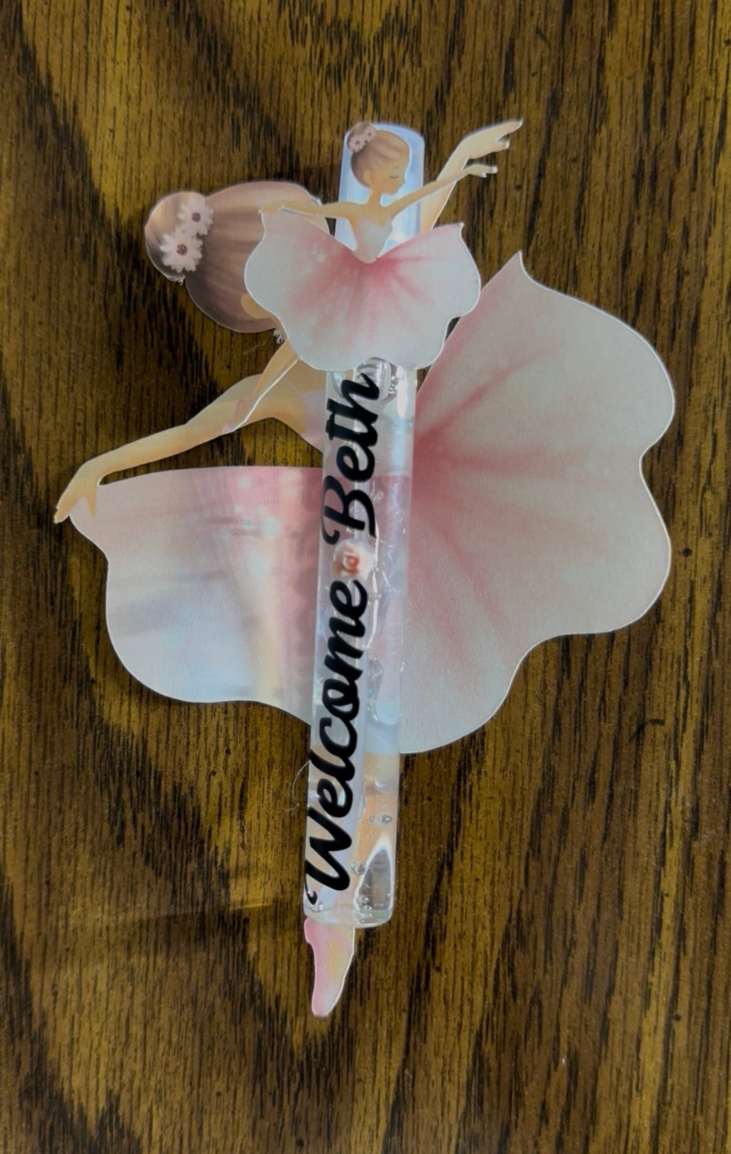 Personalized Ballerina Bubble Favors for Girl | Custom Ballet Theme Baby Shower Gifts | Pink Tutu Ballerina Bubble Wand Birthday Keepsake