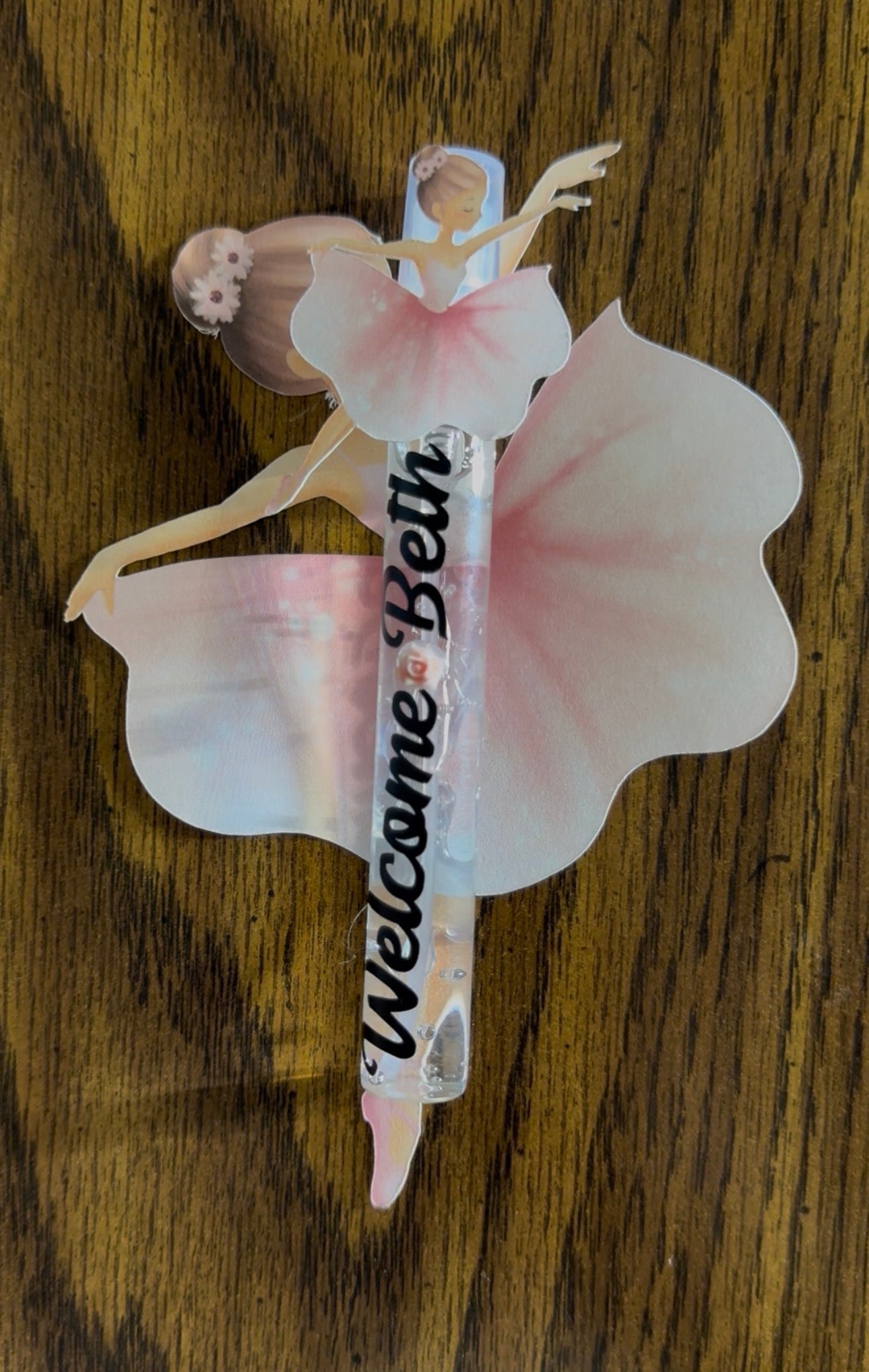 Personalized Ballerina Bubble Favors for Girl | Custom Ballet Theme Baby Shower Gifts | Pink Tutu Ballerina Bubble Wand Birthday Keepsake