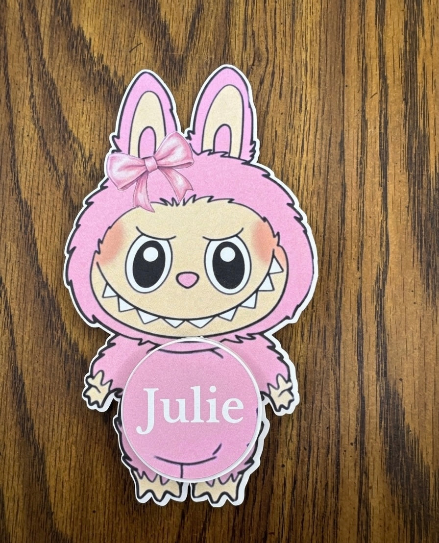 Personalized Bunny Candy Holder – Custom Name Gift Card