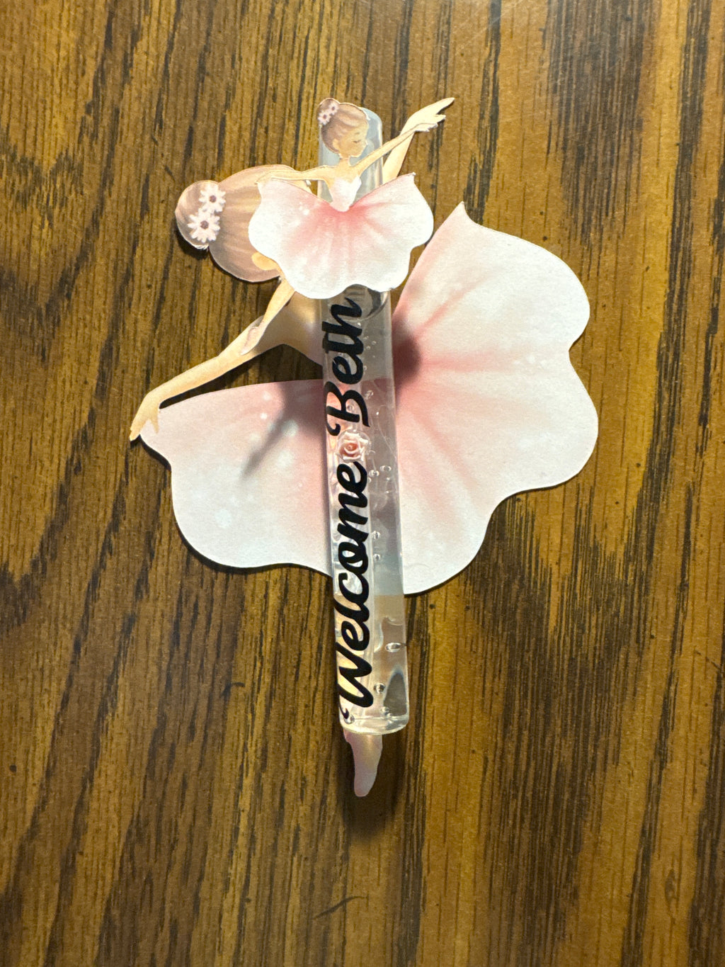Personalized Ballerina Bubble Favors for Girl | Custom Ballet Theme Baby Shower Gifts | Pink Tutu Ballerina Bubble Wand Birthday Keepsake