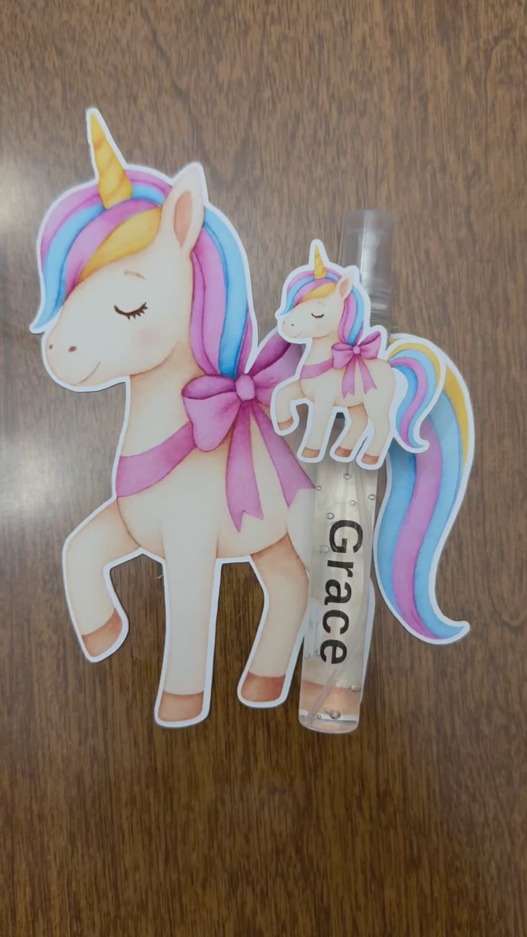 Personalized Unicorn Baby Shower Favors - Custom Magical Birthday Spray Bottle Gift