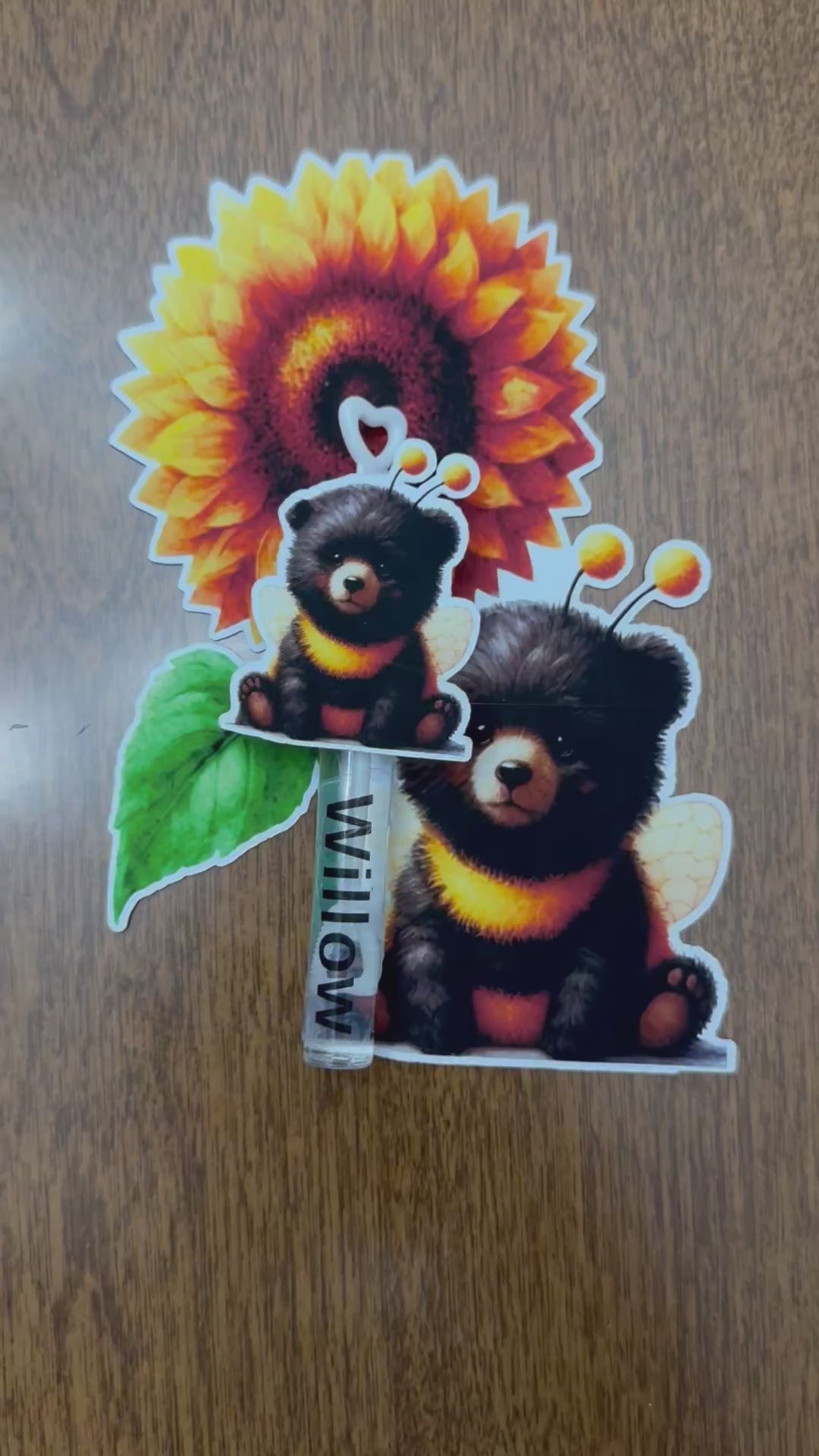 Personalized Bee and Bear Baby Shower Favors with Custom Spray Bottle